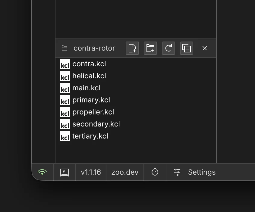 Zoo Design Studio file explorer