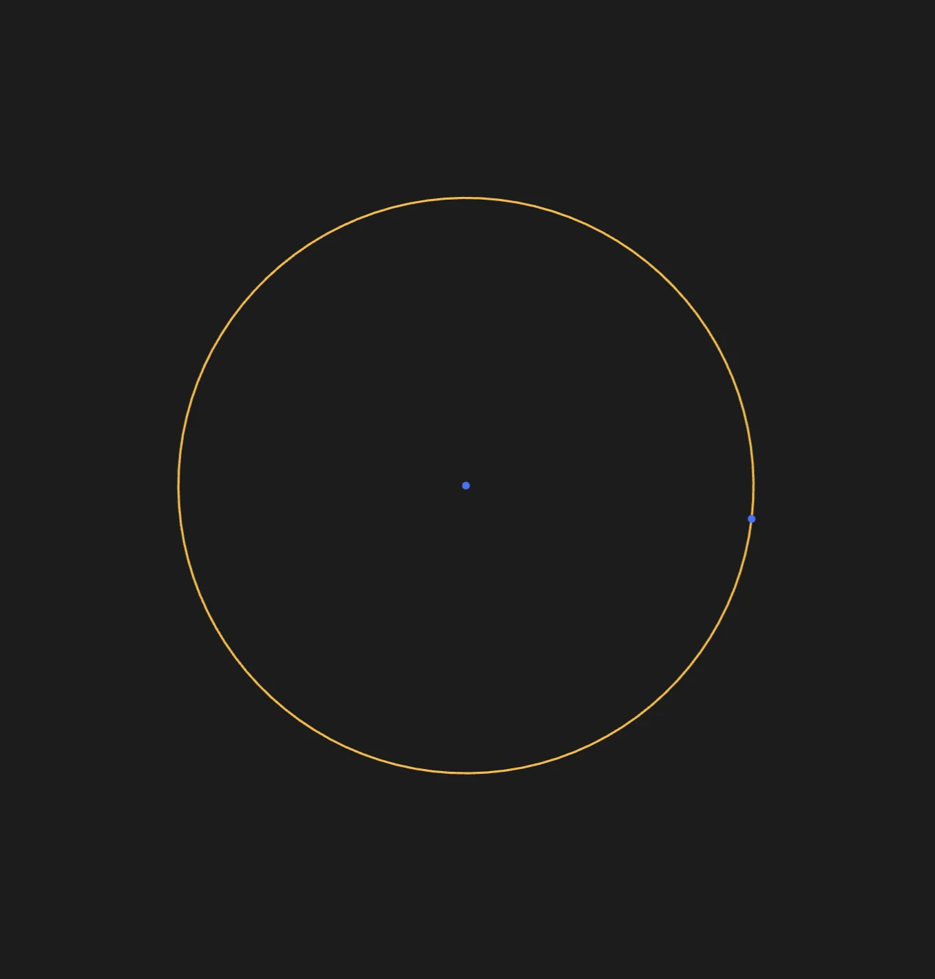 Selecting circular geometry for a diameter dimension
