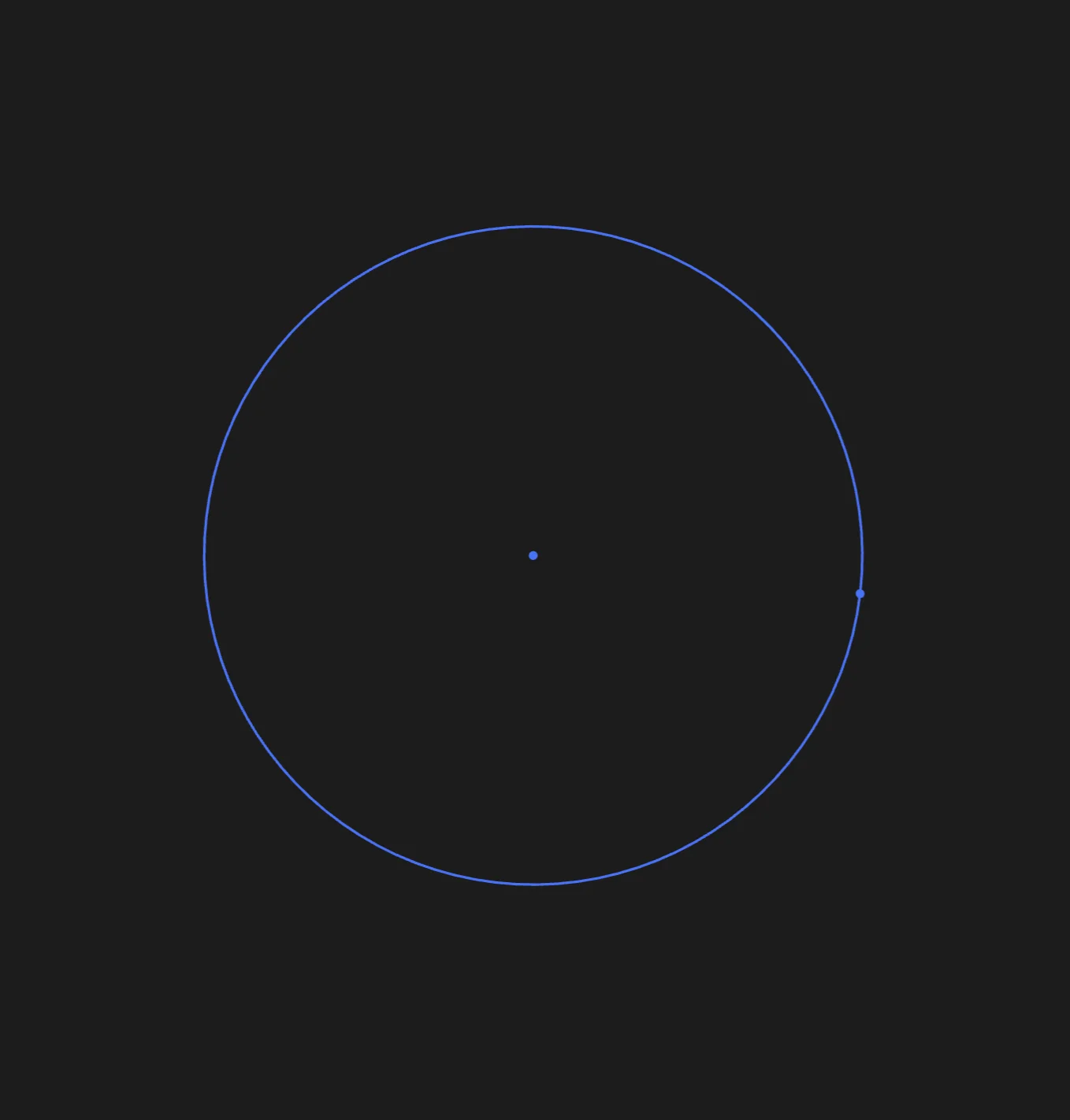 Circle before adding a diameter dimension