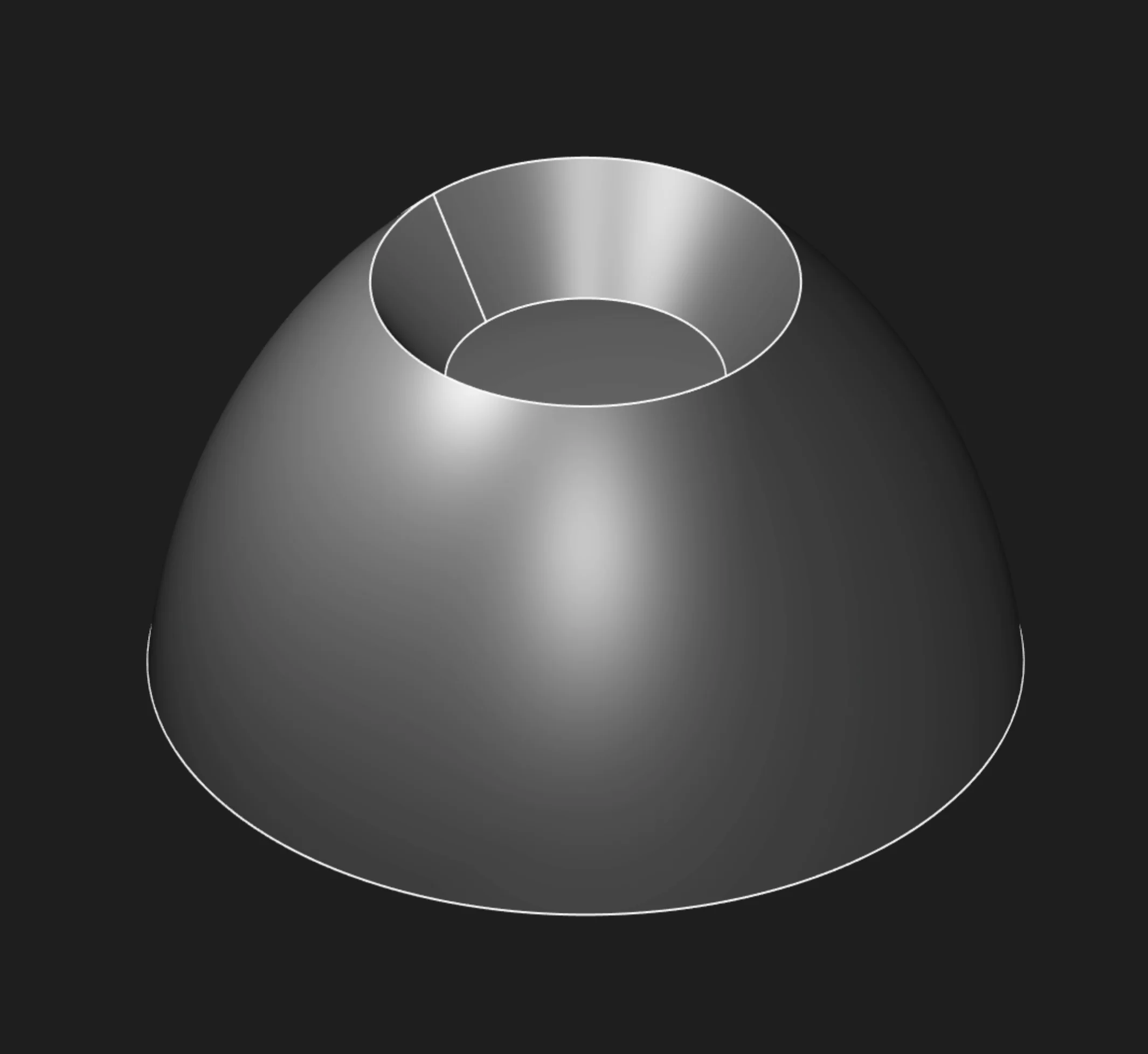 Revolve Solid result created around the sketch Y axis