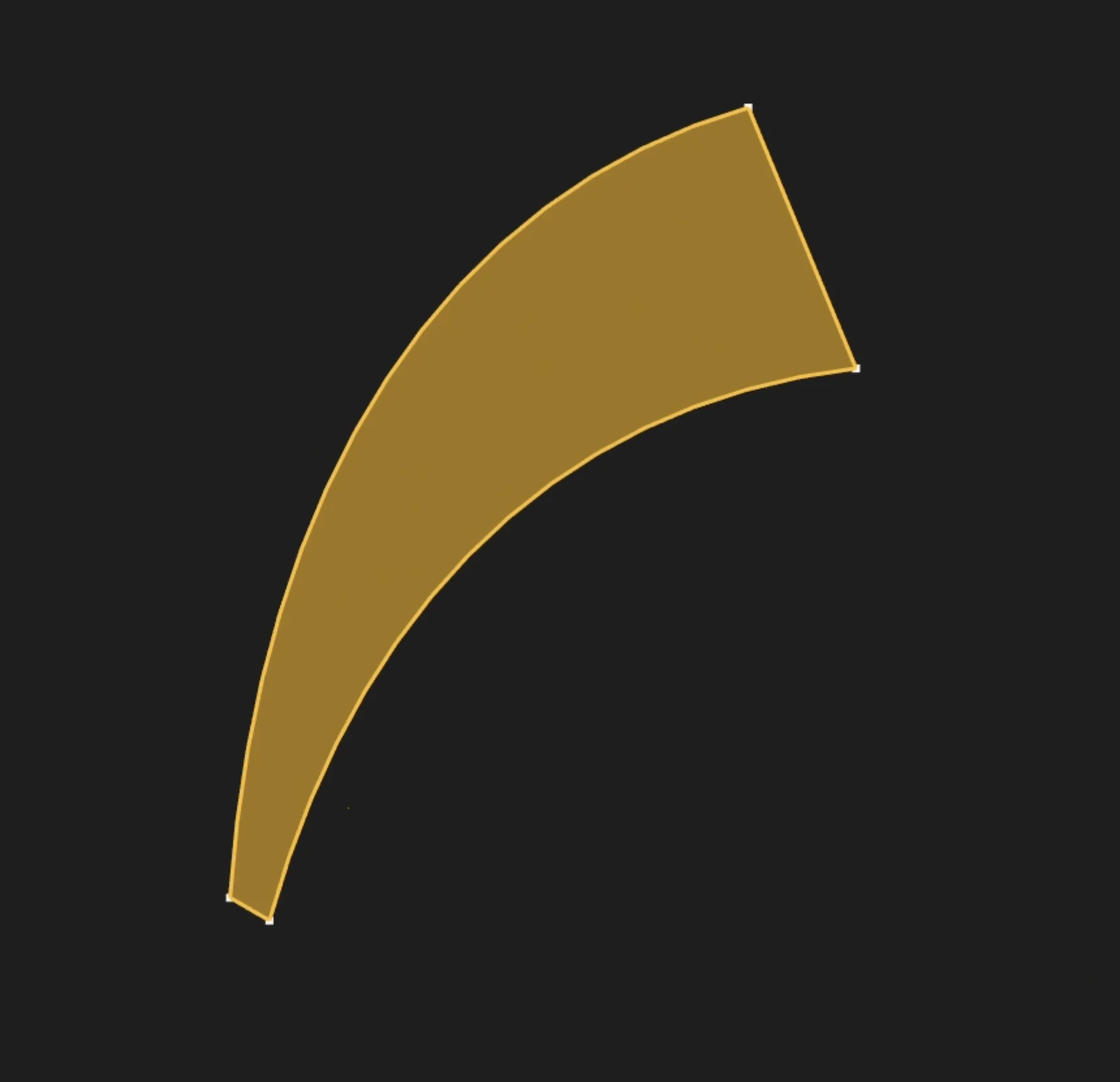 Filled sketch region selected for Revolve Solid