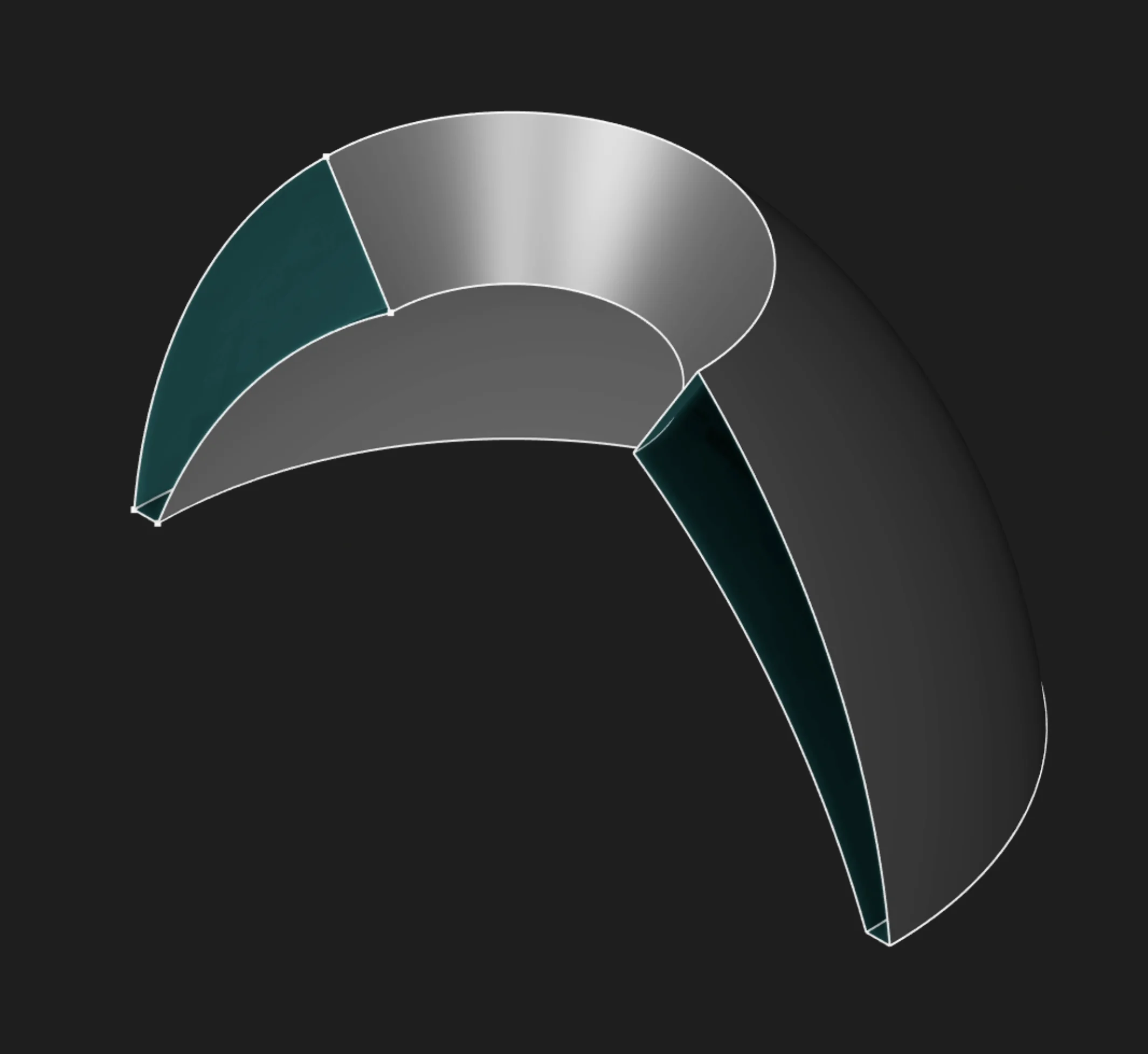 Surface revolve: hollow surface without end caps