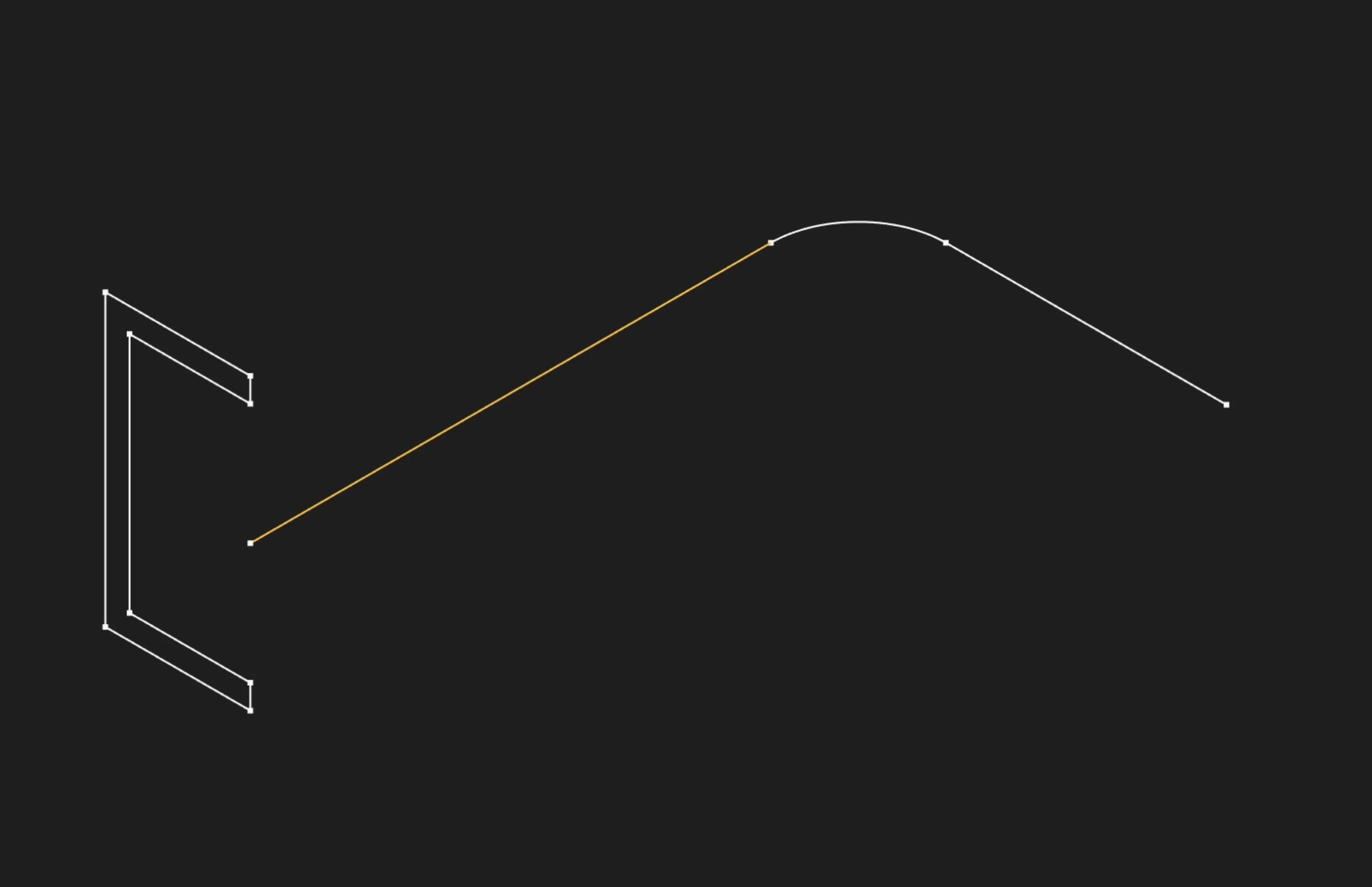 Sweep path: one segment