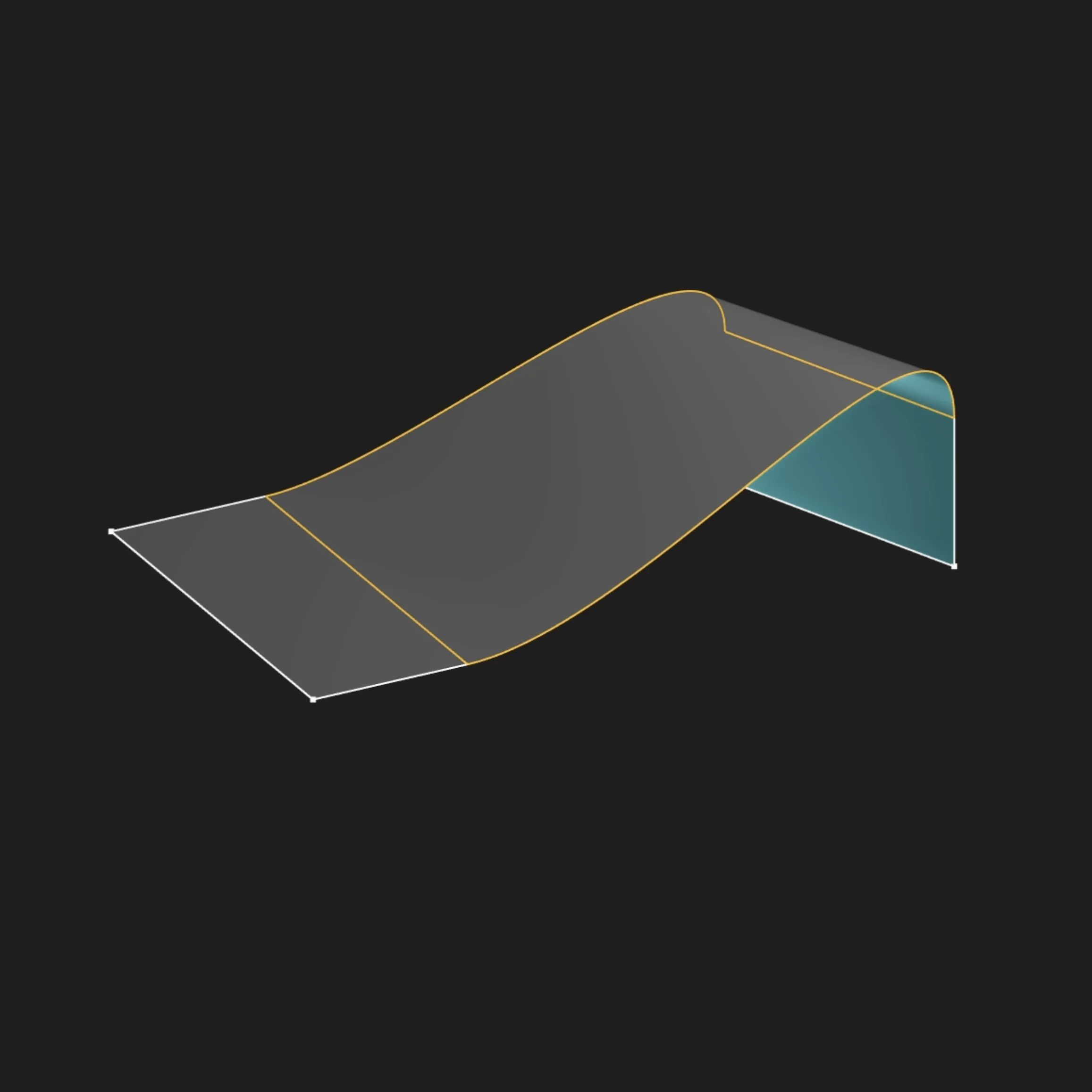 Blend surface result between two open surface edges in Zoo Design Studio