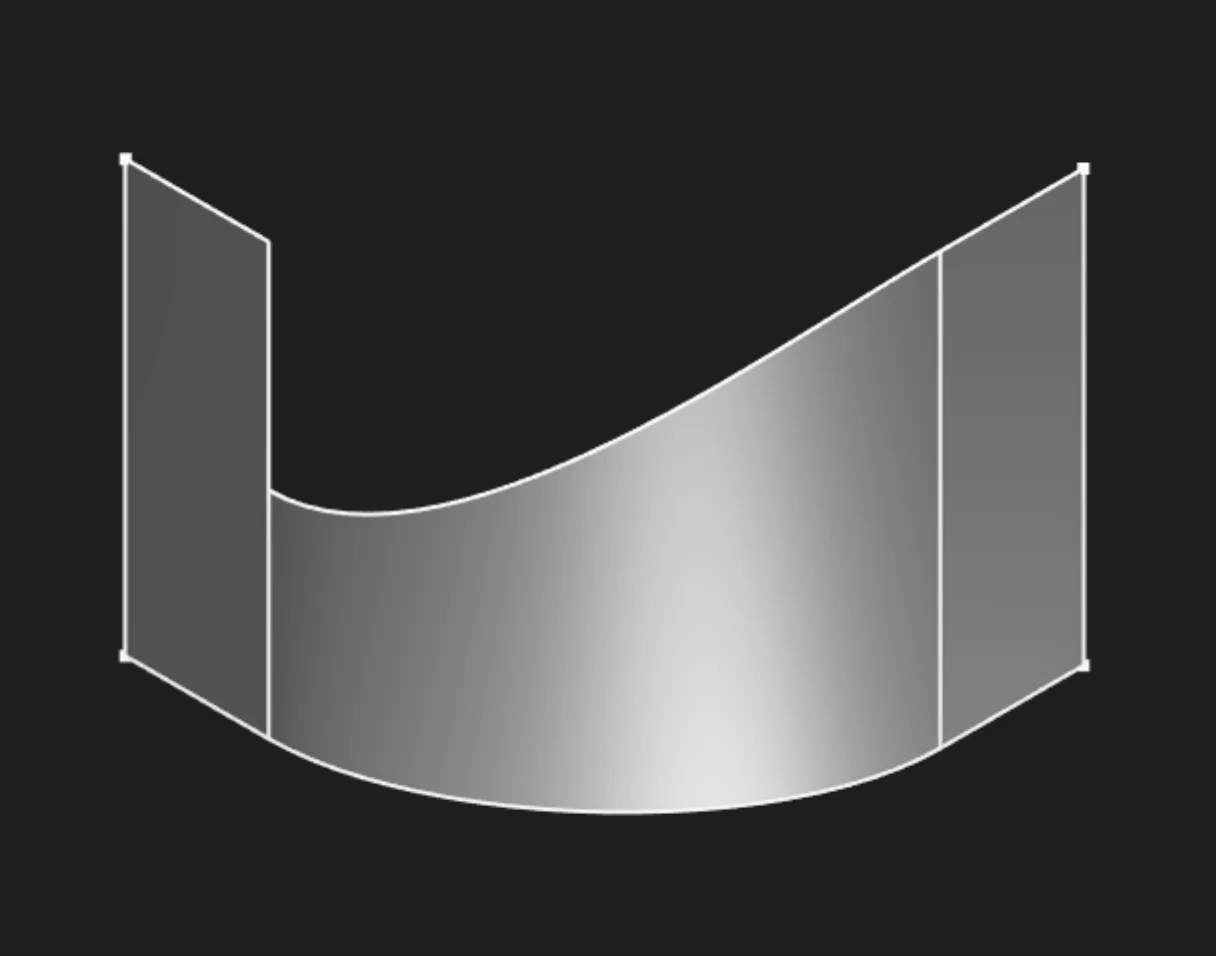 Blend surface using half of the left boundary edge with lowerBound 0 and upperBound 0.5