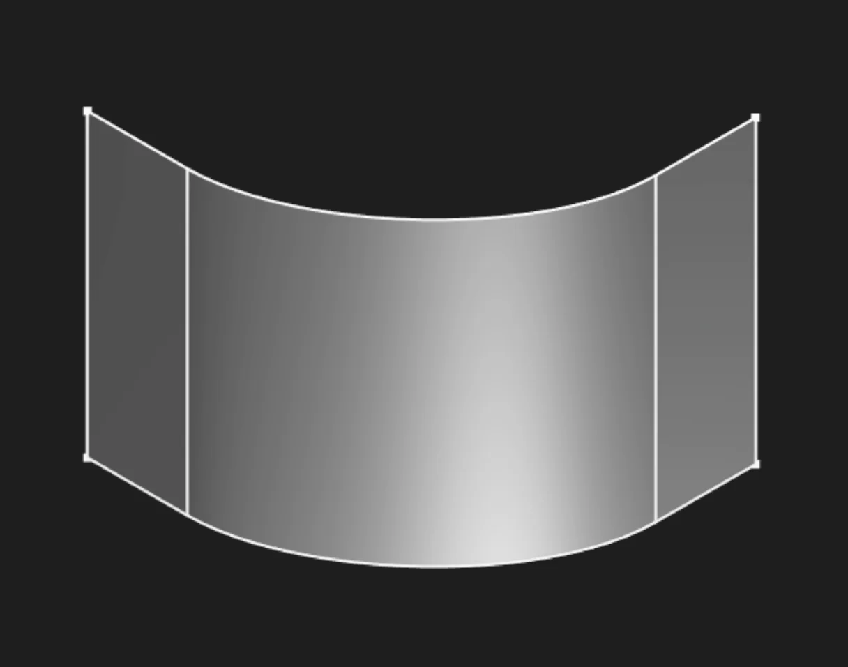 Blend surface using the full left boundary edge with lowerBound 0 and upperBound 1
