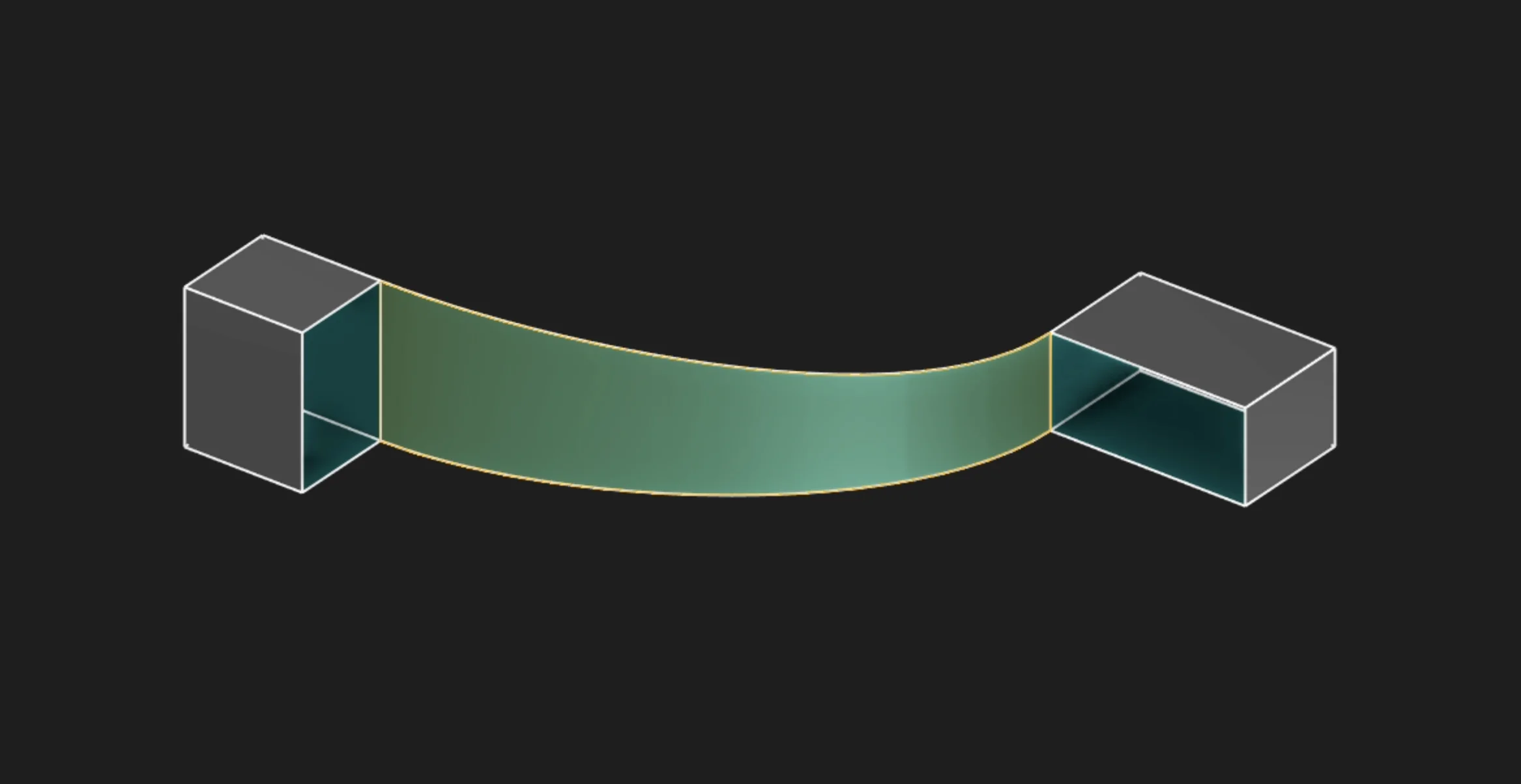 Blend surface with two selected open boundary edges