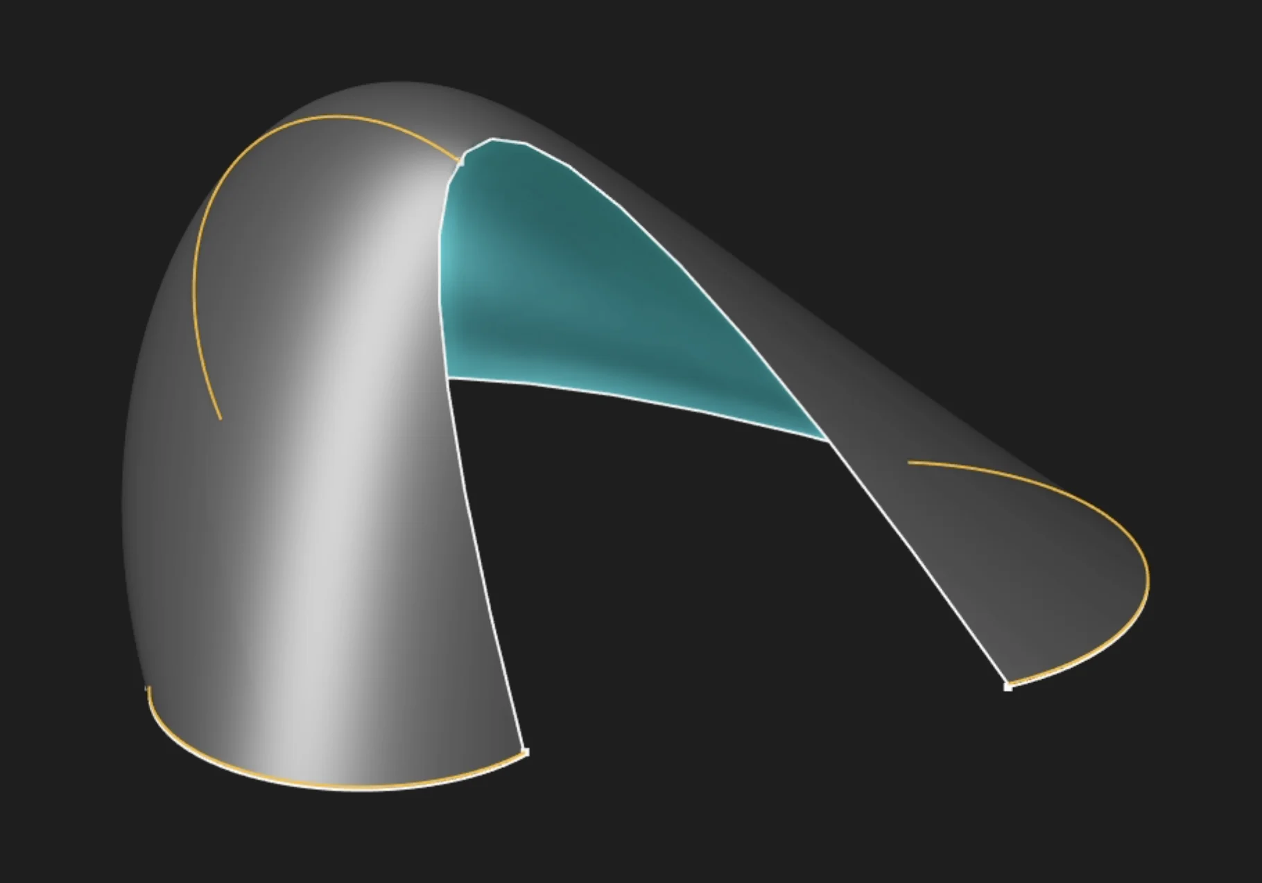 Loft tool with bodyType set to surface in Zoo Design Studio