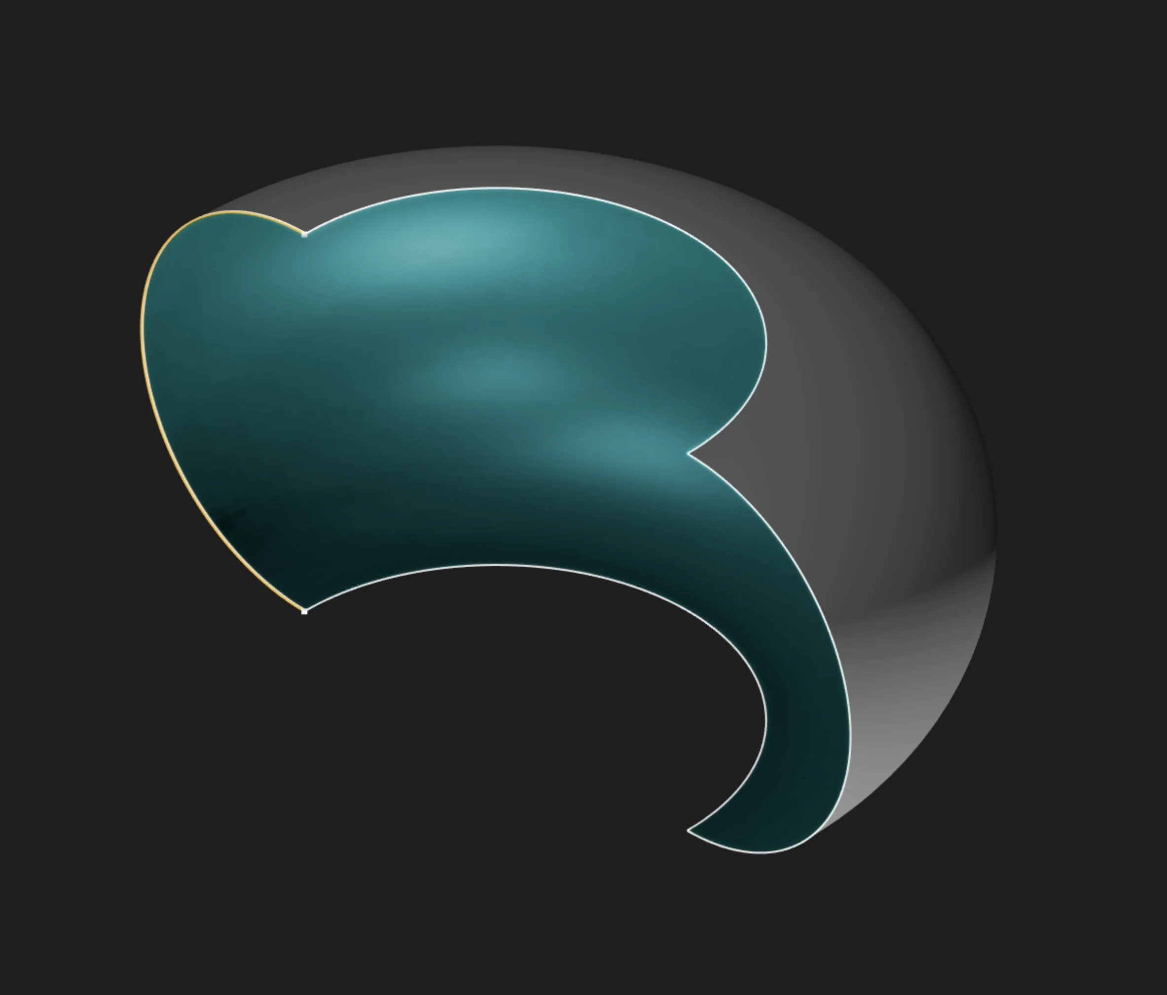 Revolve tool with bodyType set to surface in Zoo Design Studio