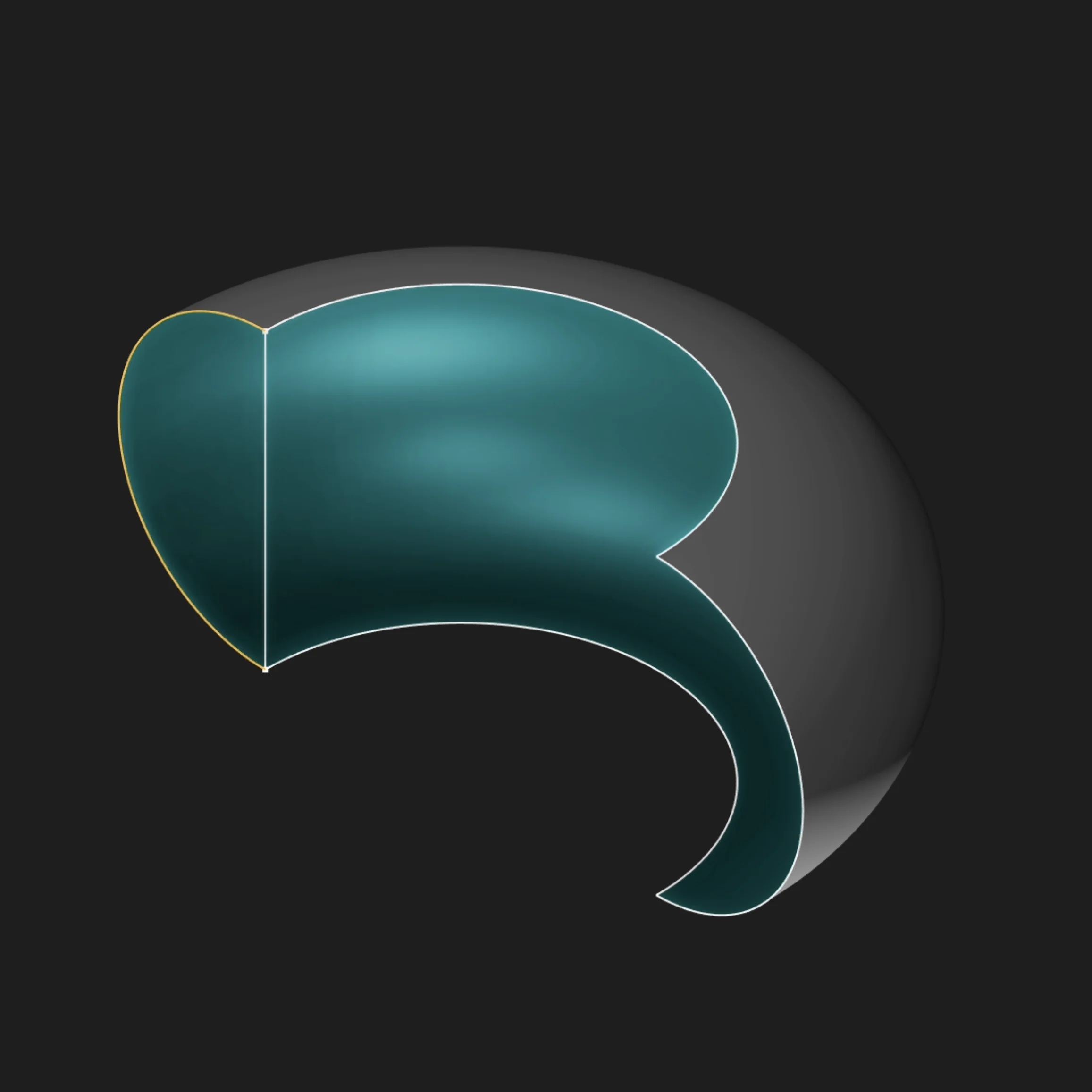 Revolve surface with a selected segment