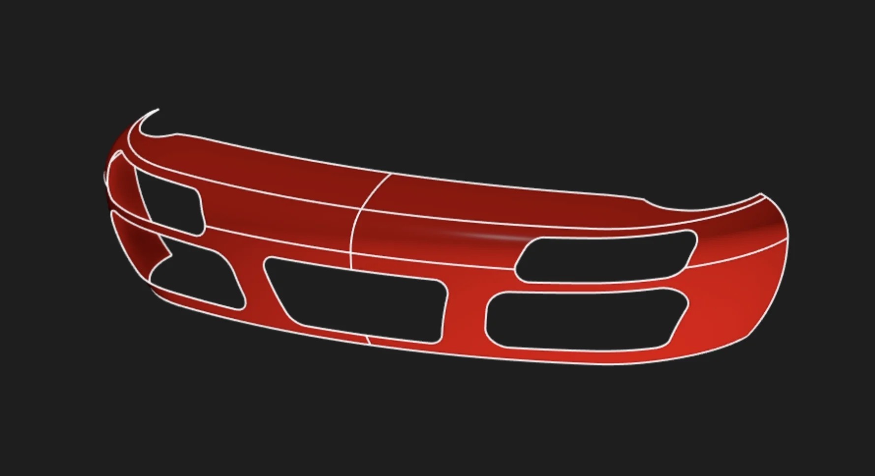 Car bumper model using Surface Join in the Aquarium