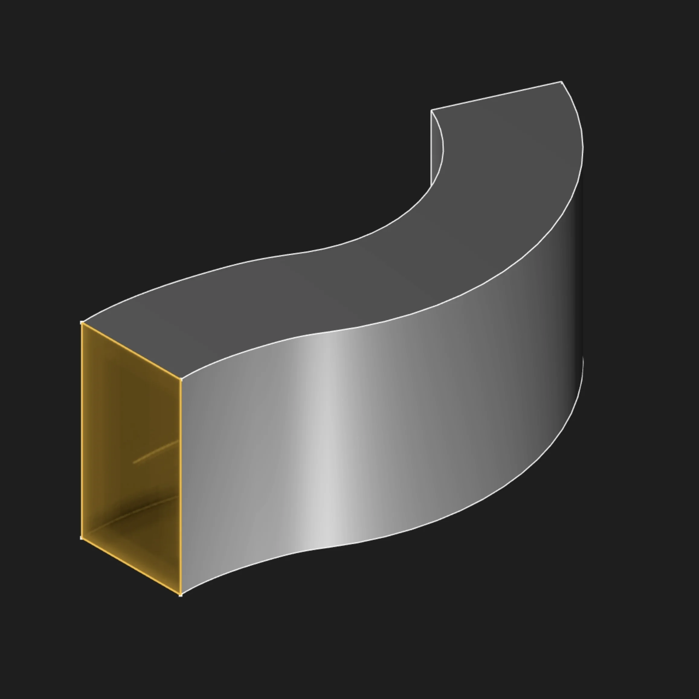 Sweep surface with a selected region