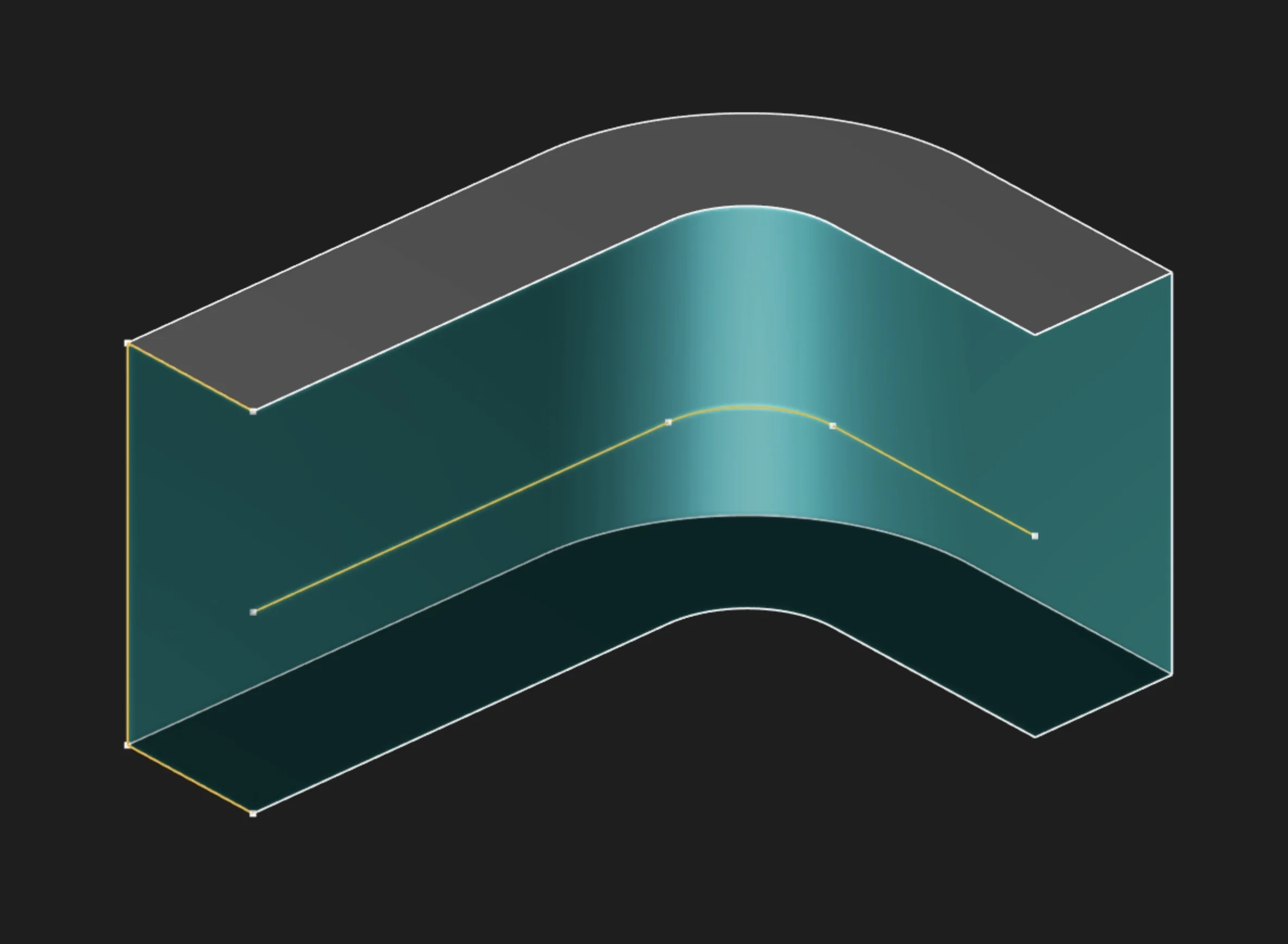 Sweep tool with bodyType set to surface in Zoo Design Studio