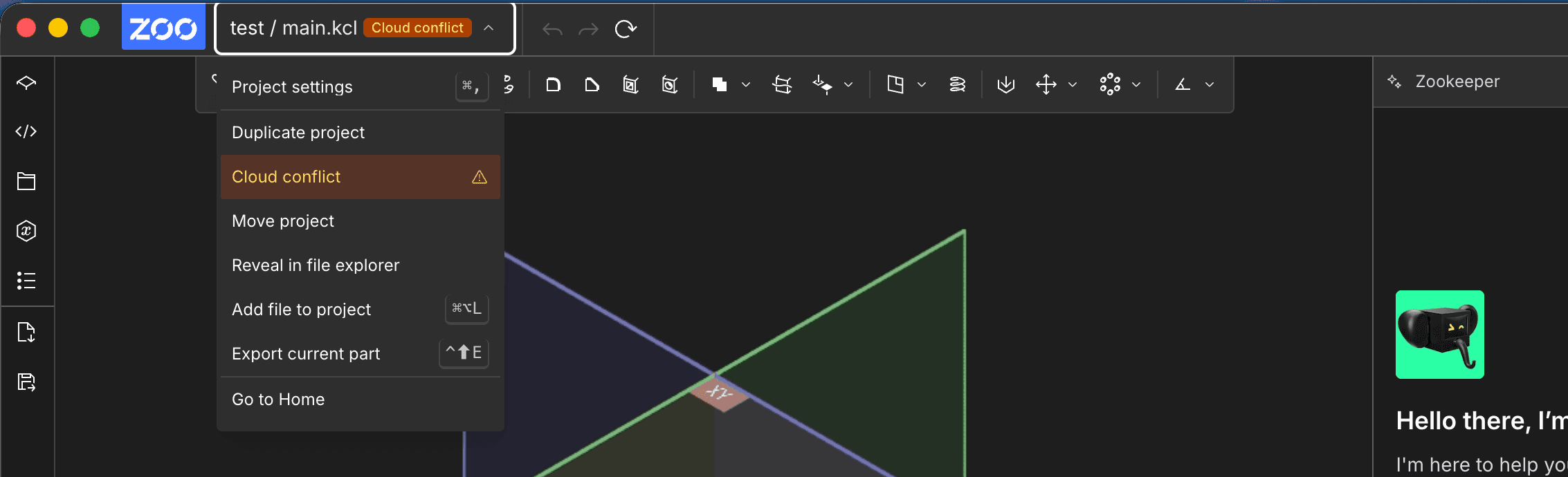 Zoo Design Studio with two initial empty project libraries