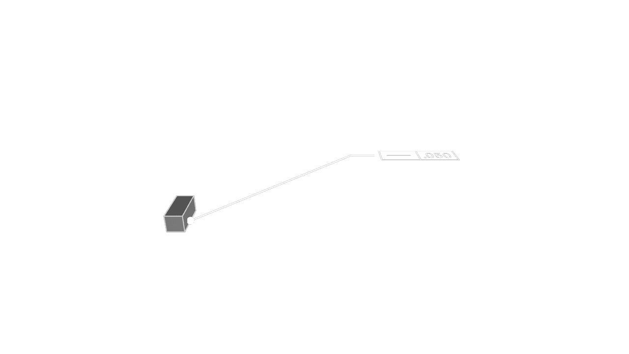 Straightness GD&T annotation on a selected edge
