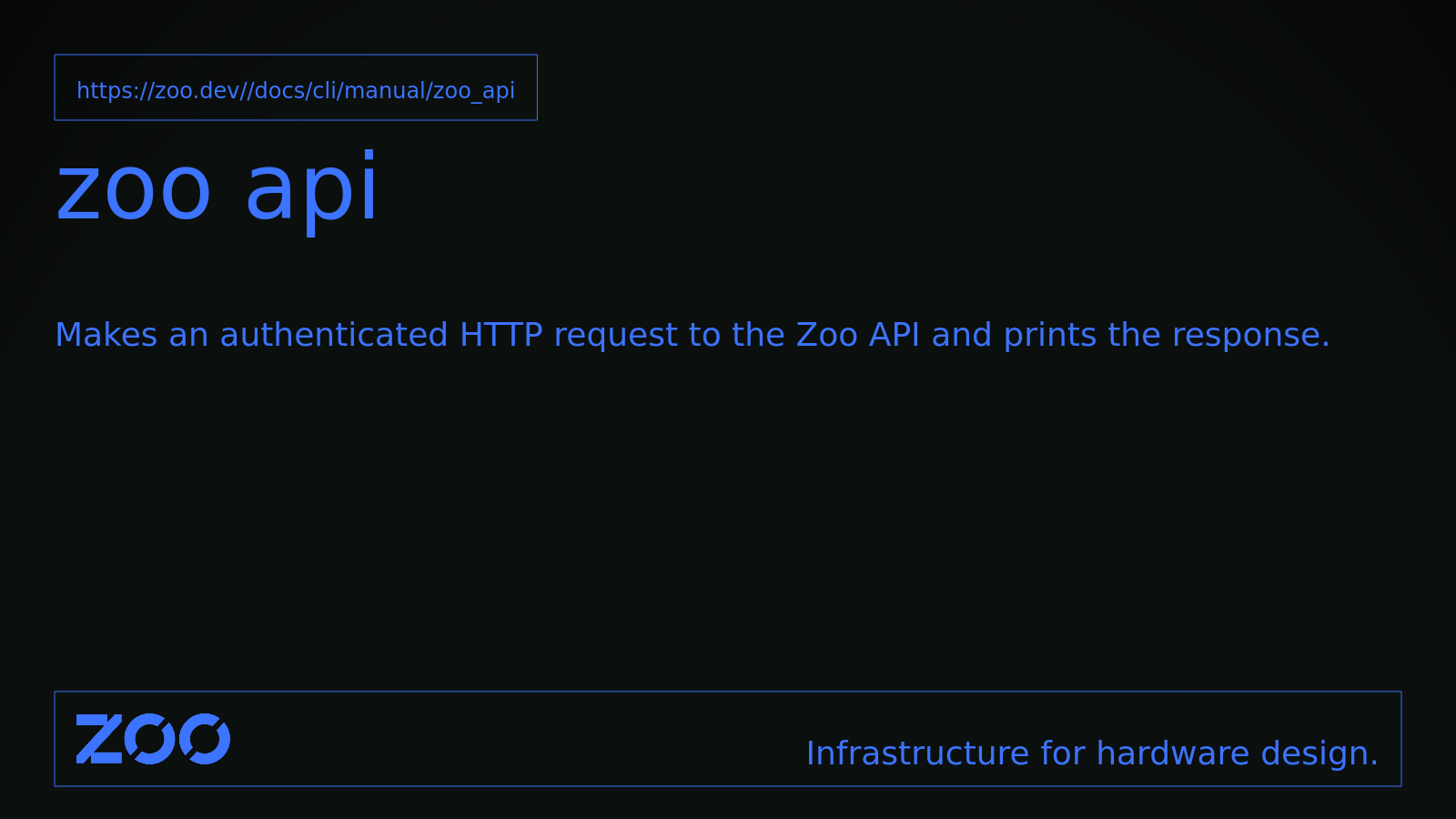Zoo api zoo
