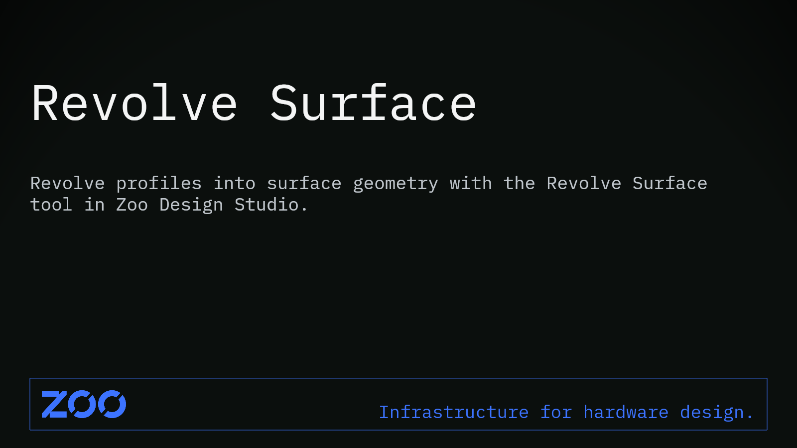 Revolve Surface | Zoo