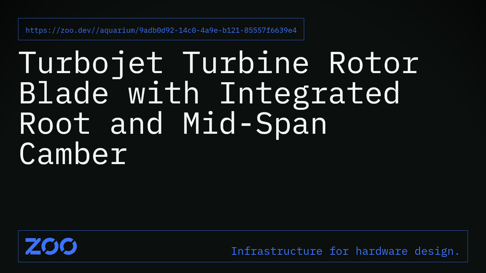 Turbojet Turbine Rotor Blade with Integrated Root and Mid-Span Camber | Zoo