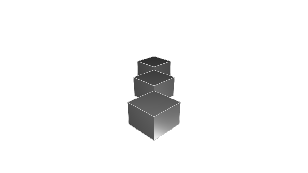 2D fallback: Three mapped cubes