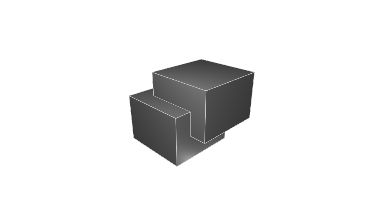 2D fallback: Two gray cubes just like the previous picture