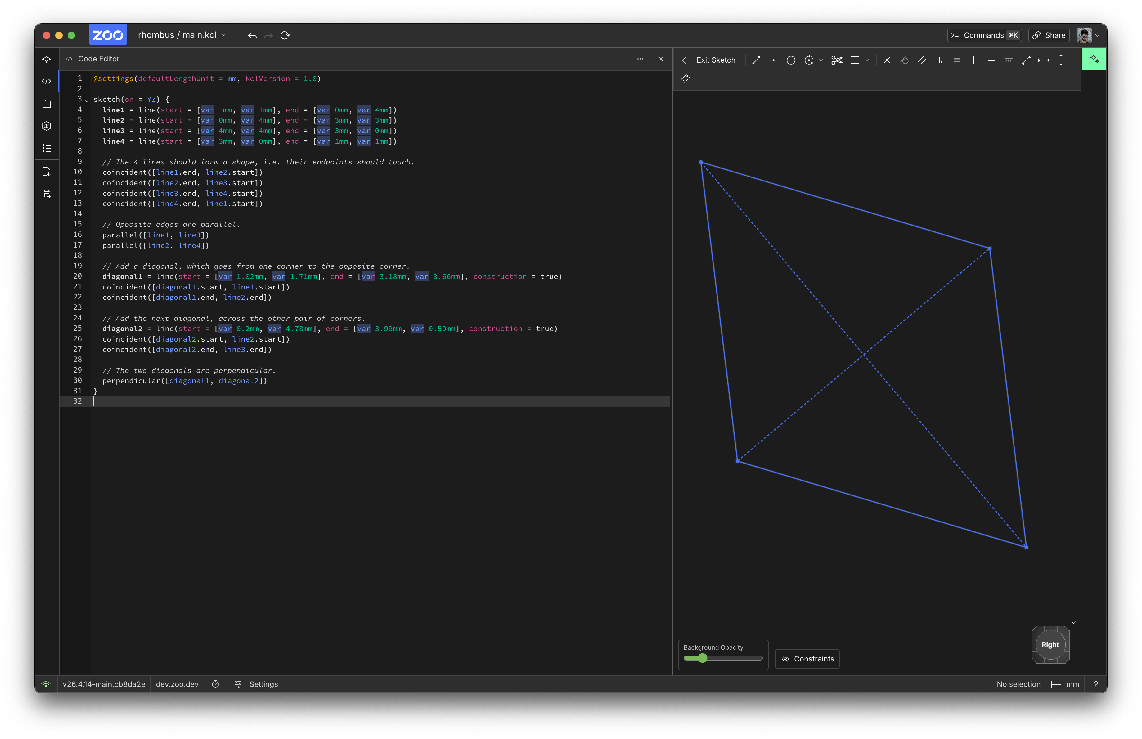 The final rhombus