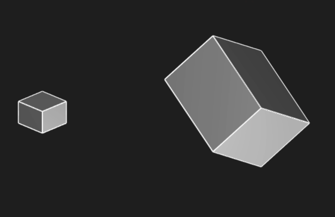 The imported specific cube and a second cube created from the imported fn cube