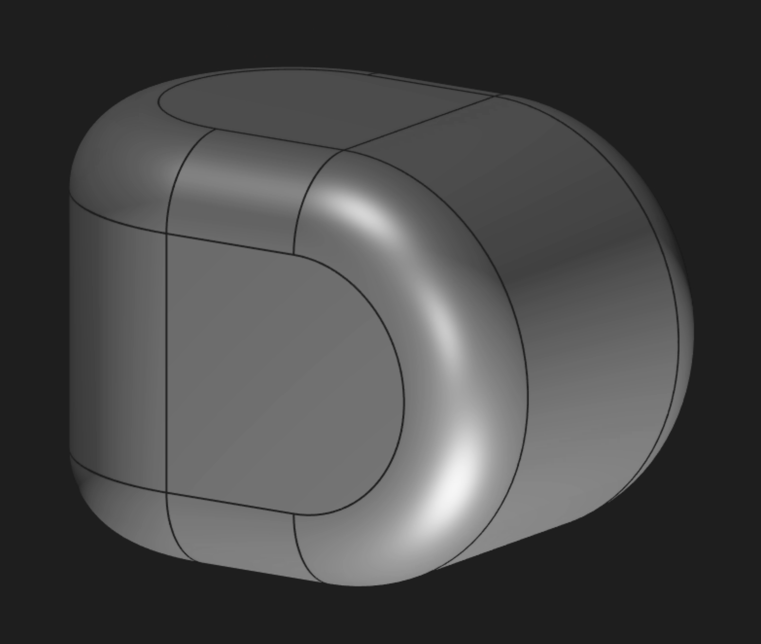 A part that can only be made in KCL 3, thanks to improved core CAD algorithms