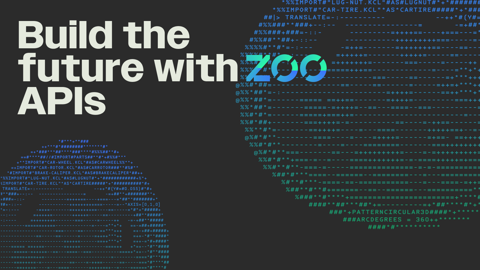A CAD model from the Zoo API Makeathon event artwork