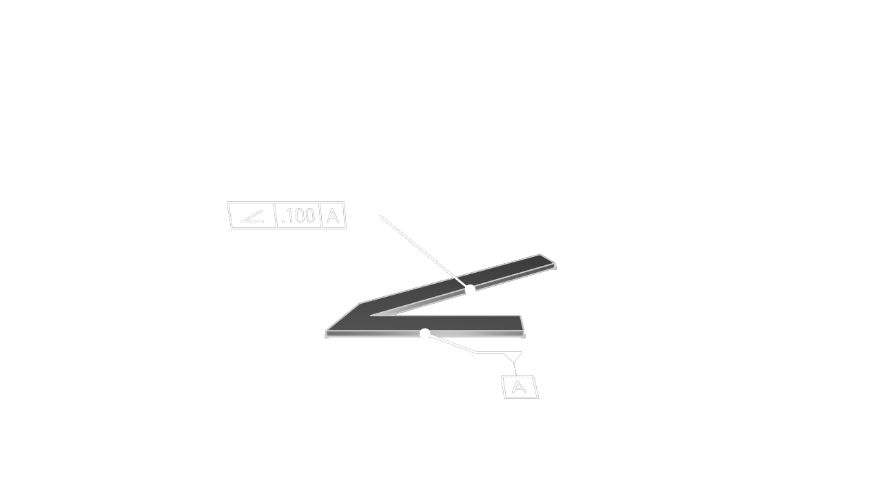 Rendered example of gdt::angularity 0