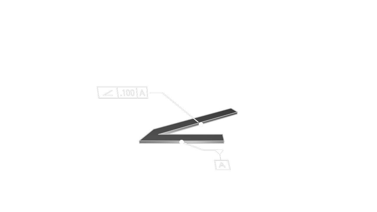 Rendered example of gdt::angularity 1