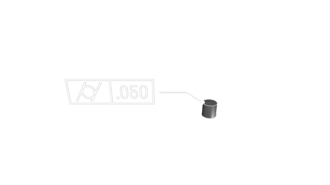 Rendered example of gdt::cylindricity 2